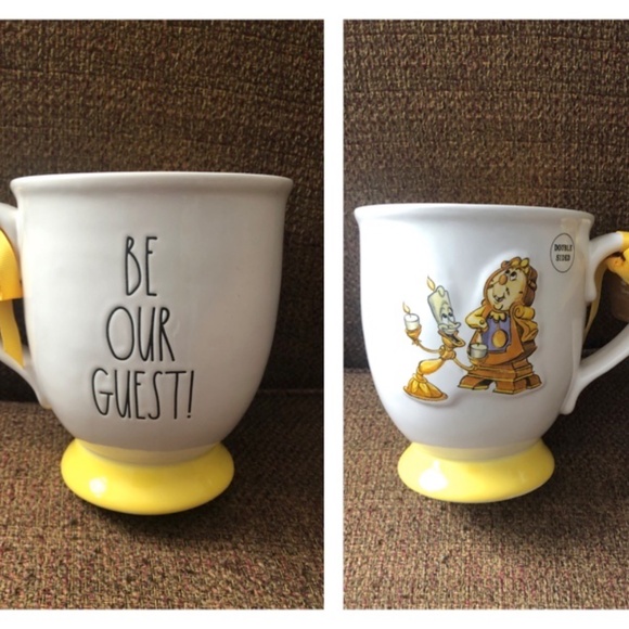 NWT Rae Dunn Disney The Beauty and The Beast Extra Large Mug "Be Our Guest" - Picture 1 of 8